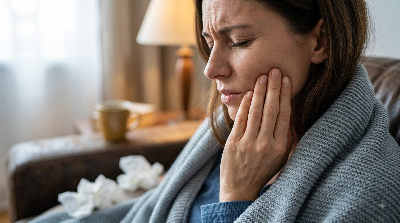 why do my teeth hurt when i have a cold